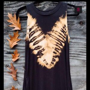 Reverse Tie Dye dress with pockets from Tribal Tyes